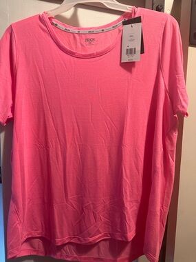 ZELOS Scoop Neck Tee - Pink Rage